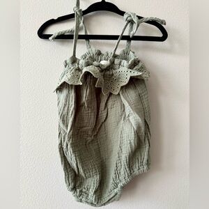 Rylee + Cru Shoulder Tie Bubble Romper